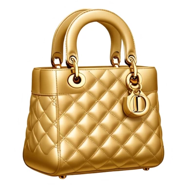 Lady Dior bag gold leather  sticker