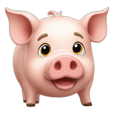 Cochon abrite dans une maison sticker