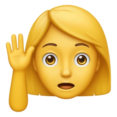 emoji slightly waving with an anxious face sticker