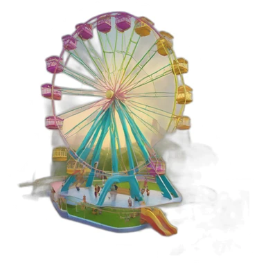 Luxury Ferris wheel with playground in the background sticker