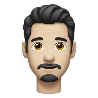 G-Man with white skin and black hair sticker