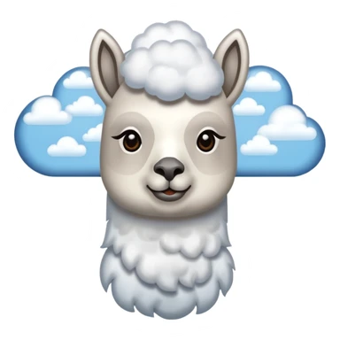 cloud patterned lama sticker