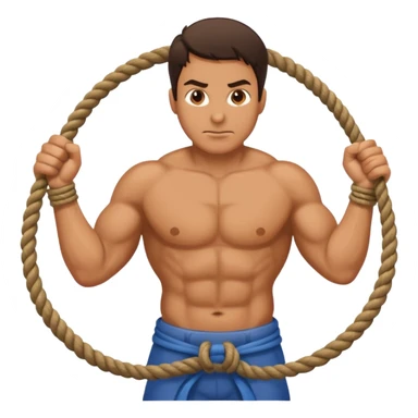 Man pulling the rope towards him sticker