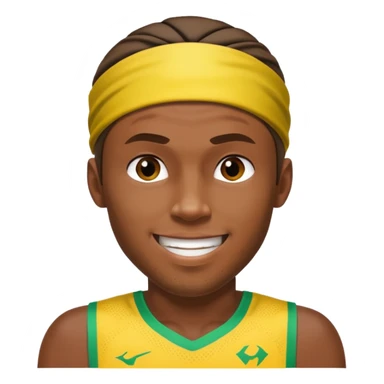 usain bolt half body with head band,half body,  sticker