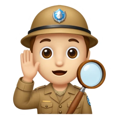 un écureuil mignon cherchant quelque chose avec une loupe sticker