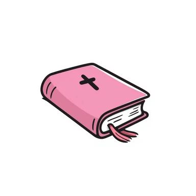 Pink Bible emoji sticker