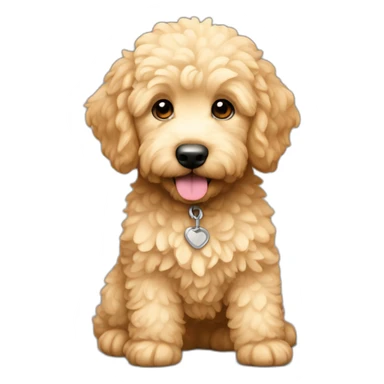 Light-colored Mini golden doodle sticker