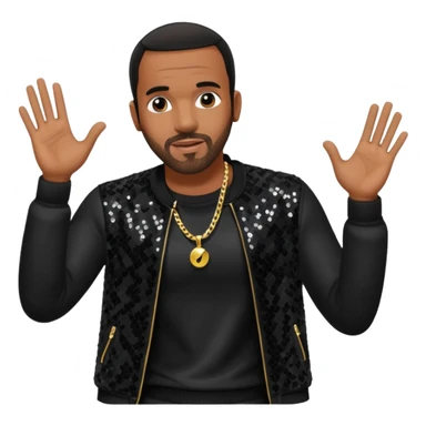 Craig David with black sequin outfit sticker