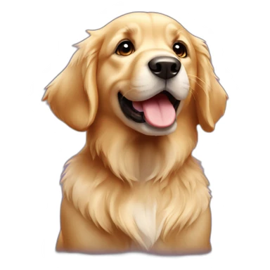 Puppy-Golden-retriever-dame sticker