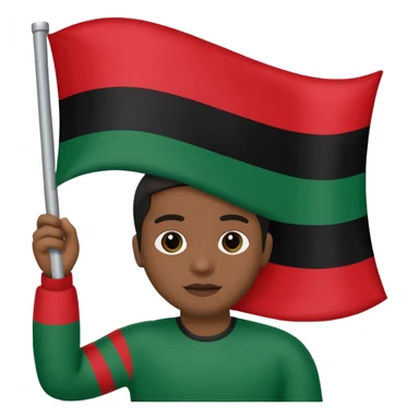 Pan African-African American Flag (Red-Black and Green horizontal stripes) - no stars or other symbols sticker