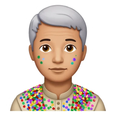 gülen ve arkasında konfeti olan yunus sticker