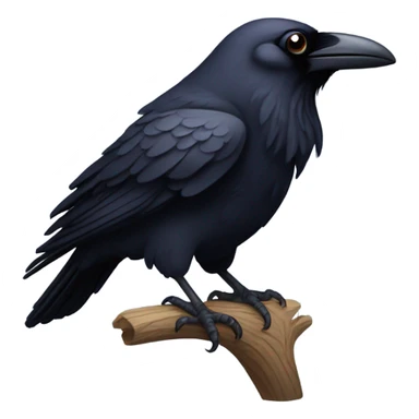 Raven with two Xs for eyes sticker