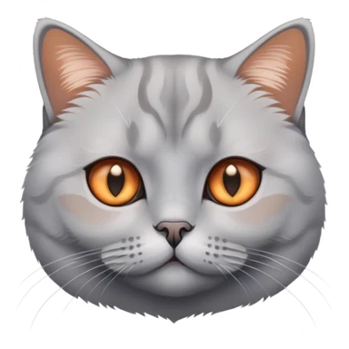 British shorthair silver gradient cat with copper eyes and dense coat sticker