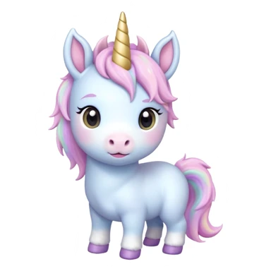 baby unicorn, chibi full body sticker