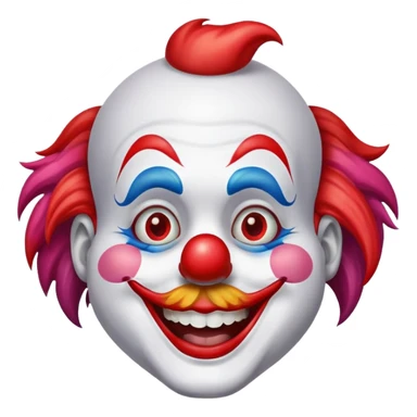classic clown face sticker