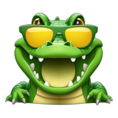 Crocodile with sunglasses sticker