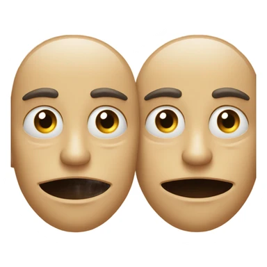 half smiling face. Half frowning face sticker