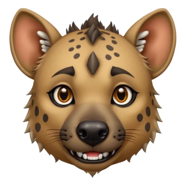 hyena with cheek piercings sticker