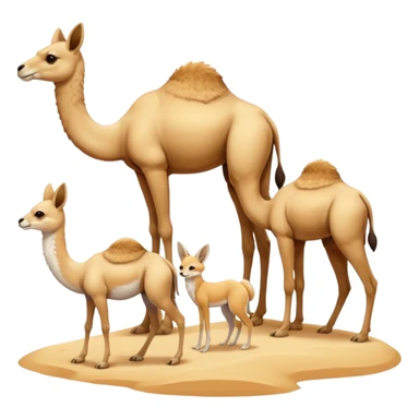 animals living in desert, sticker