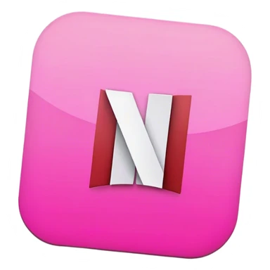Pink netflix logo sticker