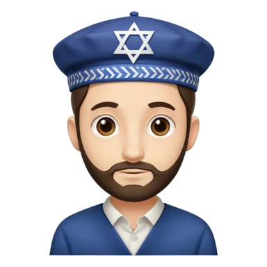 stereotypical jewish man with yarmulke sticker