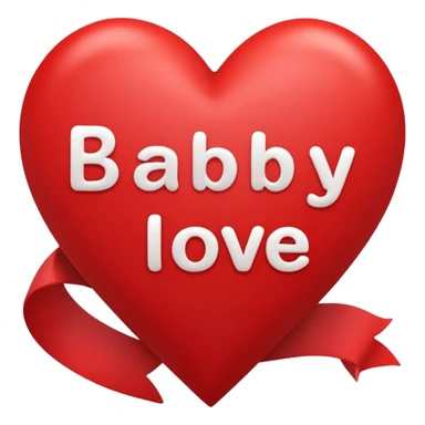 A heart  saying baby I love I can't wait til your here sticker