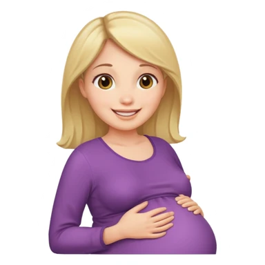 pregnant woman looking up sticker