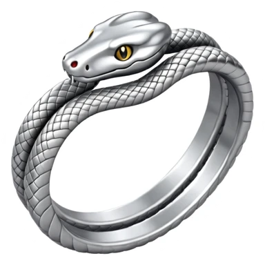 Snake silver ring sticker