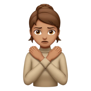 light brown girl crossed hands grabbing neck angry fave  sticker