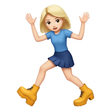 Girl stomping her feet mad sticker