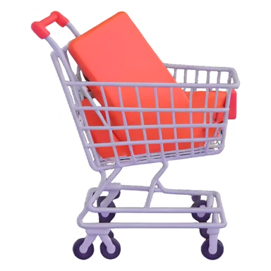 shopping cart with furniture sticker