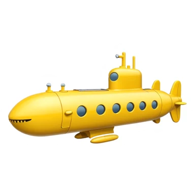 mini single submarine in cartoon  sticker