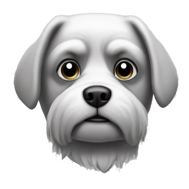 Dog ( Chug ) black and White sticker