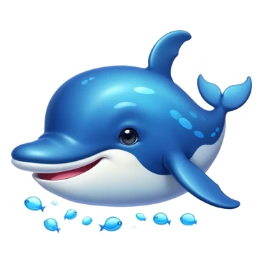 Cinematic Cute Humpback Whale Portrait Emoji, Head tilted playfully and inquisitively, featuring a softly rounded body with bright, sparkling eyes and an adorably expressive mouth, Simplified yet irresistibly adorable features, highly detailed, glowing with a warm, ocean-blue glow, high shine, affectionate and gentle, stylized with a touch of whimsical aquatic charm, soft glowing outline, capturing the essence of a friendly and endearing whale that seems as if it could sing its way into your heart! sticker