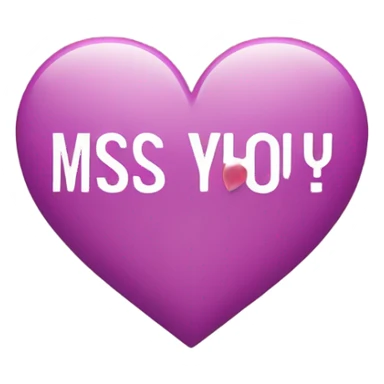 Heart with miss you  sticker