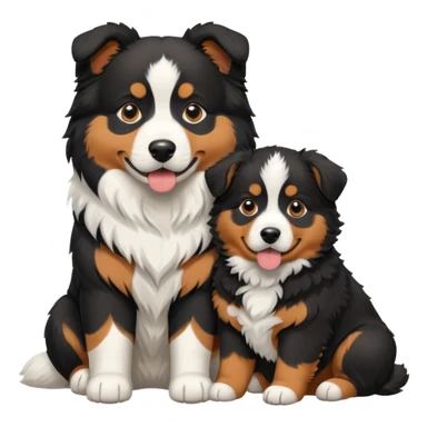Dog samoyed and bernese puppy sticker