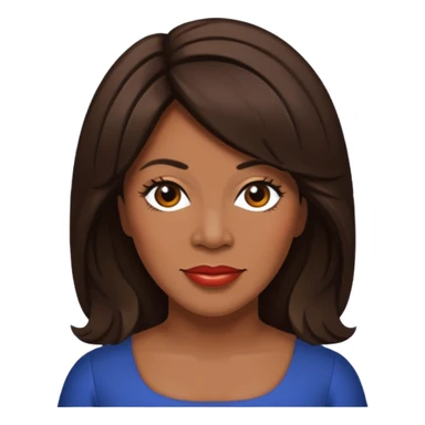 Mary Wilson with dark brown hair sticker