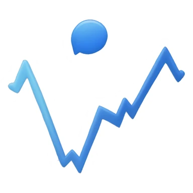 blue chart increasing sticker