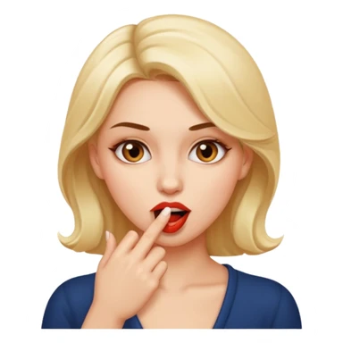 Chica mordiendose el dedo sexi sticker