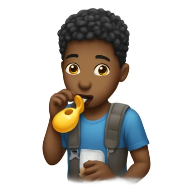 young man sucking a pacifier sticker