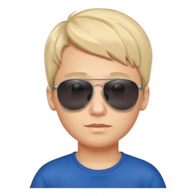 russia boy with sunglasses sticker