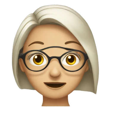 Woman with glasses Woman with glasses, rolling her eyes sticker