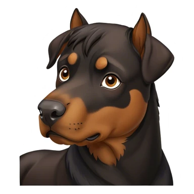 A horse with Rottweiler coat and eyebrows  sticker
