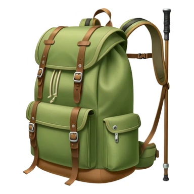 hiking camping backpack sticker