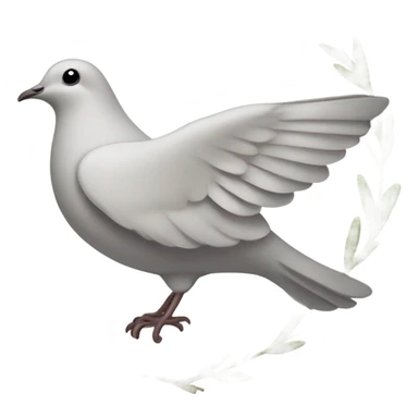 a dove with a wreath of peace sticker