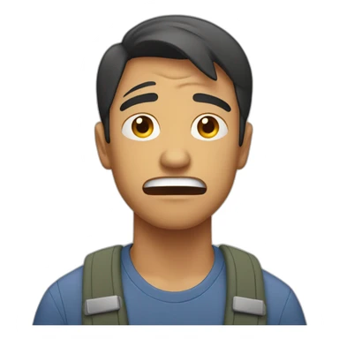 Stressed out Filipino man sticker