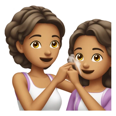 Girl giving spa facials sticker