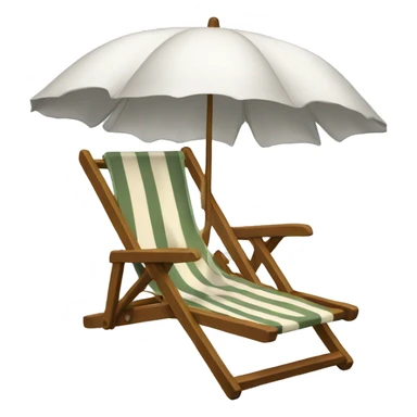 deck chair with parasol sticker