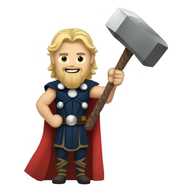 Thor with his hammer sticker