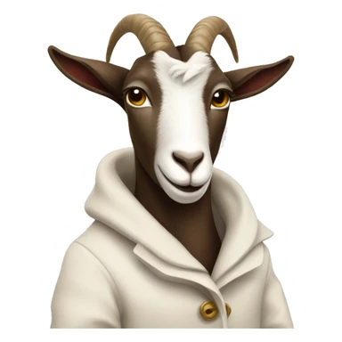 Goat with a coat  sticker